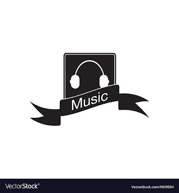 Flat icon in black and white mobile music vector image