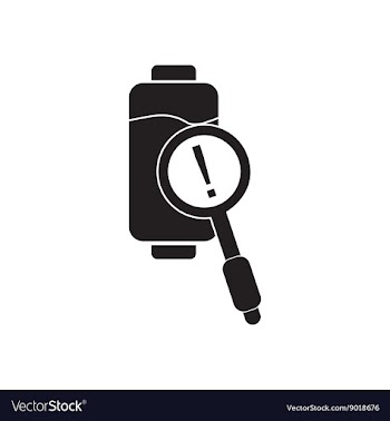 Flat icon in black and white mobile phone battery vector image