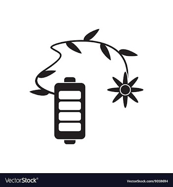 Flat icon in black and white mobile phone battery vector image