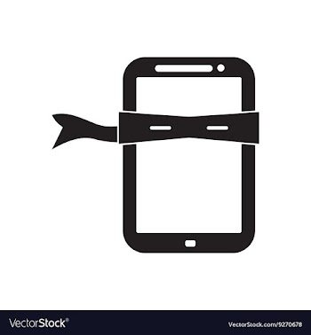 Flat icon in black and white mobile phone Mask vector image