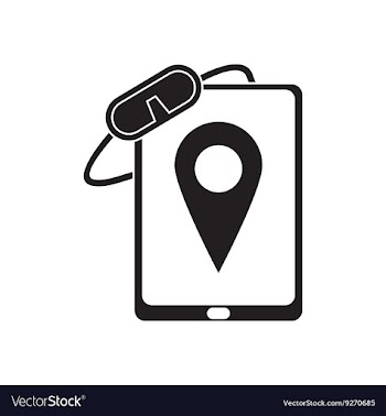 Flat icon in black and white mobile phone Mask vector image