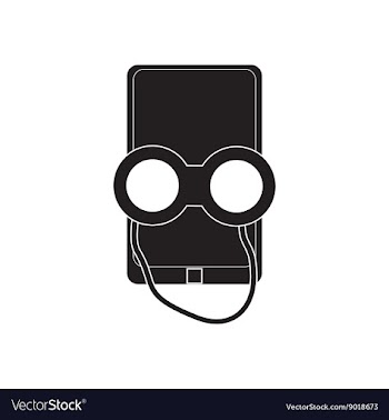 Flat icon in black and white mobile phone vector image