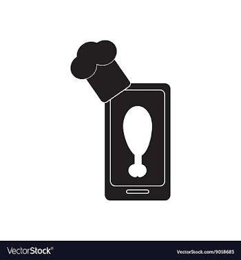 Flat icon in black and white mobile phone vector image