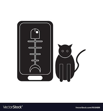 Flat icon in black and white mobile phone vector image