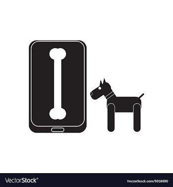 Flat icon in black and white mobile phone vector image