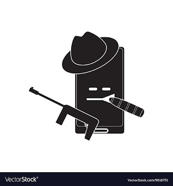Flat icon in black and white mobile phone vector image