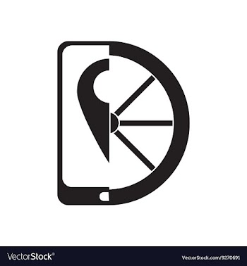 Flat icon in black and white mobile phone vector image
