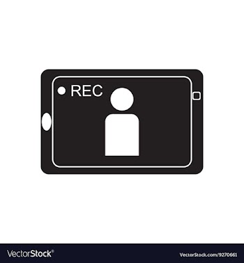Flat icon in black and white mobile phone video vector image