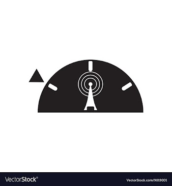 Flat icon in black and white mobile Wi fi tower vector image