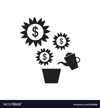 Flat icon in black and white Money Tree vector image