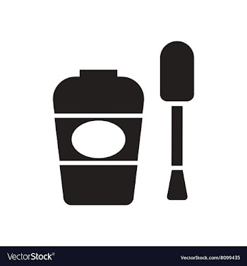 Flat icon in black and white nail polish vector image