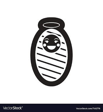 Flat icon in black and white newborn Jesus vector image