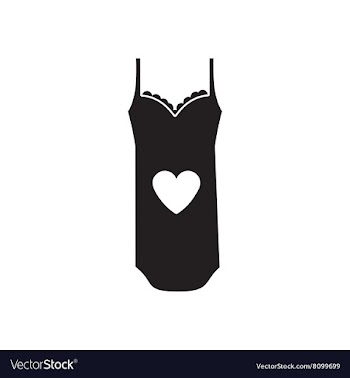 Flat icon in black and white nightdress vector image