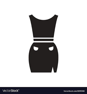 Flat icon in black and white office dress vector image