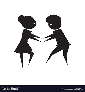 Flat icon in black and white pair dancers vector image