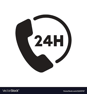 Flat icon in black and white phone vector image