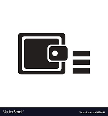 Flat icon in black and white purse vector image