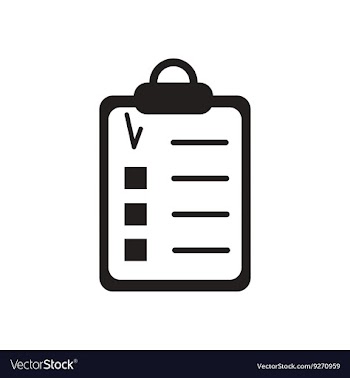 Flat icon in black and white questionnaire vector image