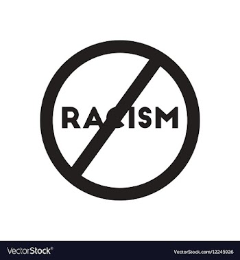 Flat icon in black and white racism vector image