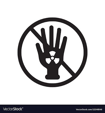 Flat icon in black and white radioactivity vector image