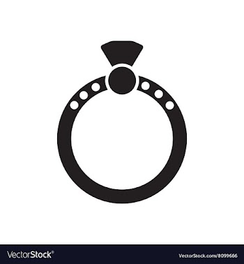 Flat icon in black and white ring vector image