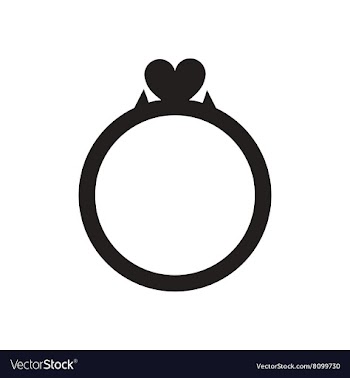 Flat icon in black and white ring vector image