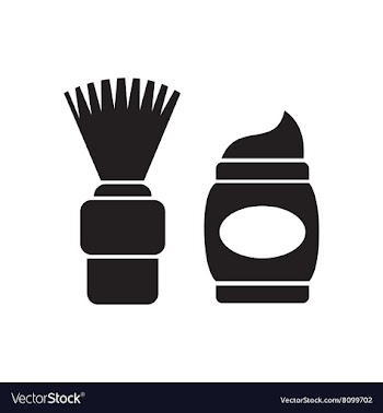 Flat icon in black and white shaving foam vector image