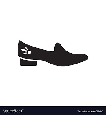 Flat icon in black and white shoes vector image