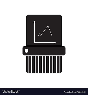 Flat icon in black and white shredder vector image