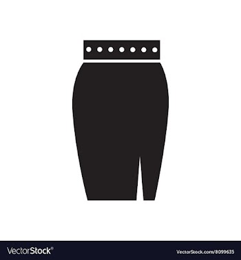 Flat icon in black and white skirt vector image