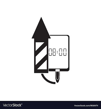 Flat icon in black and white smartphone alarm vector image