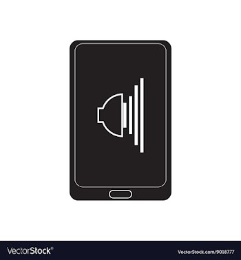 Flat icon in black and white smartphone volume vector image