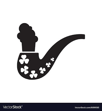 Flat icon in black and white smoking pipe vector image