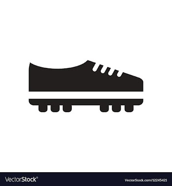 Flat icon in black and white soccer shoes vector image