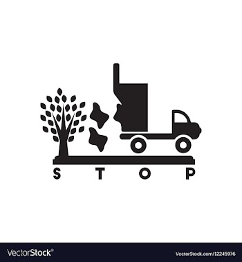 Flat icon in black and white stop pollution vector image