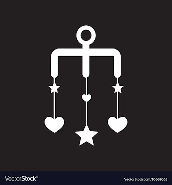 Flat icon in black and white style babies Bed vector image