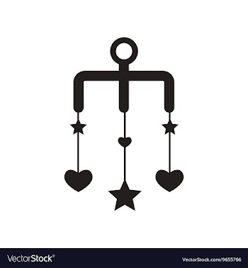 Flat icon in black and white style babies Bed vector image