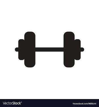 Flat icon in black and white style barbell sport vector image