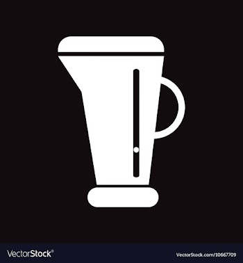 Flat icon in black and white style beaker vector image