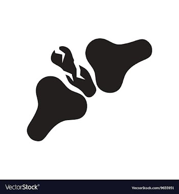 Flat icon in black and white style bone fracture vector image