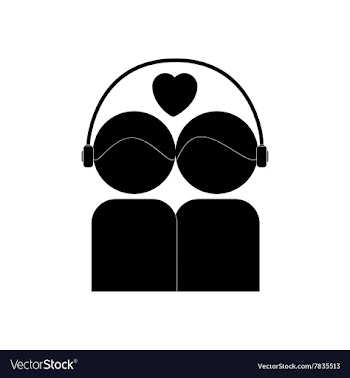 Flat icon in black and white style boy and girl vector image