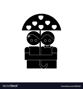 Flat icon in black and white style boy girl vector image