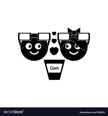 Flat icon in black and white style boy girl vector image