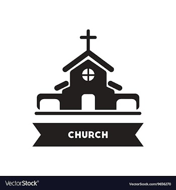 Flat icon in black and white style building church vector image