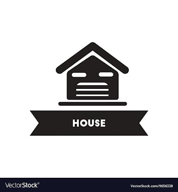 Flat icon in black and white style building house vector image