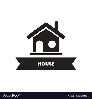 Flat icon in black and white style building house vector image