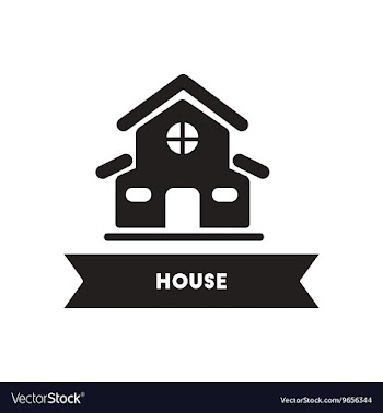 Flat icon in black and white style building house vector image