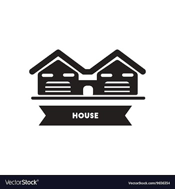 Flat icon in black and white style building house vector image