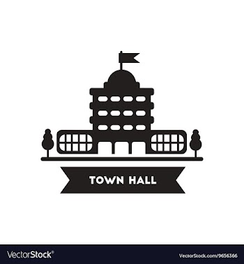 Flat icon in black and white style building town vector image