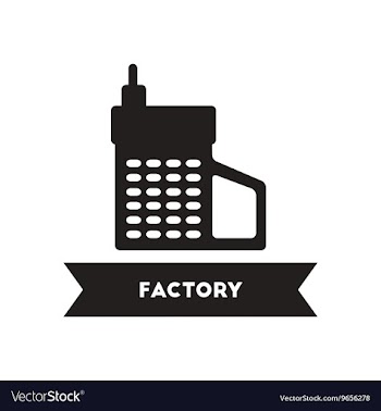 Flat icon in black and white style building vector image